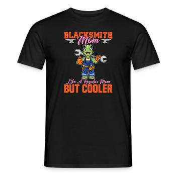 La mère forgeron aime une maman régulière mais plus cool - T-shirt homme - noir - Devant - AI Model Male 178 light (178cm)