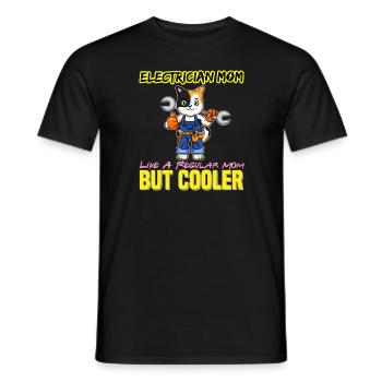 Electrician Mom Like A Regualr Mom But Cooler - Men's T-Shirt - black - Front - AI Model Male 178 light (178cm)