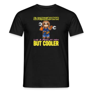 Electrician Mom Like A Regualr Mom But Cooler - Men's T-Shirt - black - Front - AI Model Male 178 light (178cm)