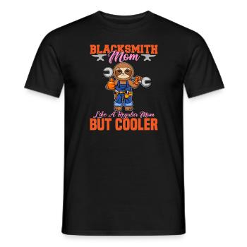 La mère forgeron aime une maman régulière mais plus cool - T-shirt homme - noir - Devant - AI Model Male 178 light (178cm)