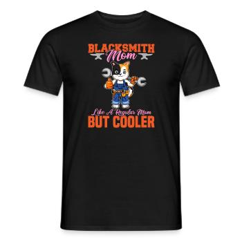 Blacksmith Mom Like A Regualr Mom But Cooler - Men's T-Shirt - black - Front - AI Model Male 178 light (178cm)