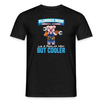 Plumber Mom Like A Regualr Mom But Cooler - Männer T-Shirt - Schwarz - Vorne - AI Model Male 178 light (178cm)