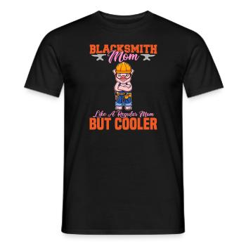 La mère forgeron aime une maman régulière mais plus cool - T-shirt homme - noir - Devant - AI Model Male 178 light (178cm)