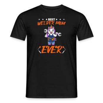 Best Welder Mom Ever Metal Work Crafts Mother - Men's T-Shirt - black - Front - AI Model Male 178 light (178cm)