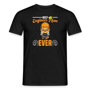 Best Engineer Mom Ever Construction Worker Mommy - Men's T-Shirt - black - Front - AI Model Male 178 light (178cm)