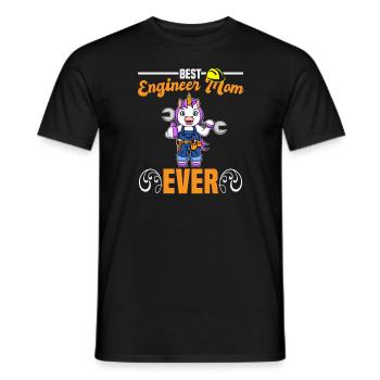 Best Engineer Mom Ever Construction Worker Mommy - Men's T-Shirt - black - Front - AI Model Male 178 light (178cm)