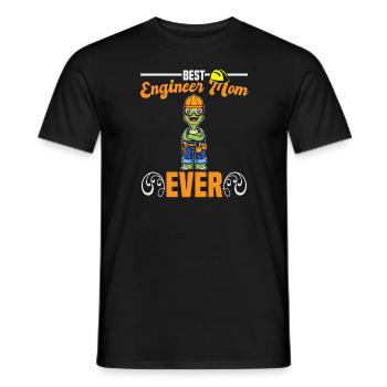 Best Engineer Mom Ever Construction Worker Mommy - Men's T-Shirt - black - Front - AI Model Male 178 light (178cm)
