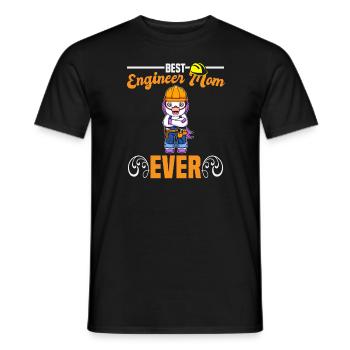 Best Engineer Mom Ever Construction Worker Mommy - Men's T-Shirt - black - Front - AI Model Male 178 light (178cm)