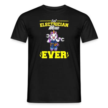 Best Electrician Mom Ever Electronic Technician - Männer T-Shirt - Schwarz - Vorne - AI Model Male 178 light (178cm)