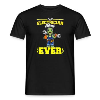 Best Electrician Mom Ever Electronic Technician - Men's T-Shirt - black - Front - AI Model Male 178 light (178cm)