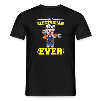 Best Electrician Mom Ever Electronic Technician - Männer T-Shirt - Schwarz - Vorne - AI Model Male 178 light (178cm)