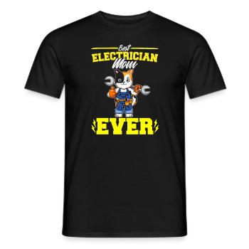 Best Electrician Mom Ever Electronic Technician - Männer T-Shirt - Schwarz - Vorne - AI Model Male 178 light (178cm)