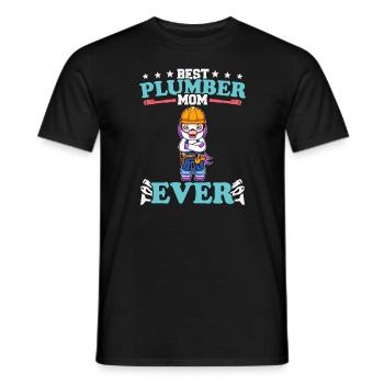 Meilleure maman plombier de tous les temps Artisanat de technicien en plomberie - T-shirt homme - noir - Devant - AI Model Male 178 light (178cm)