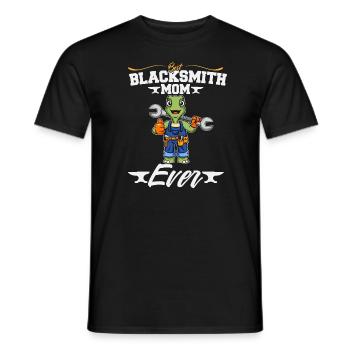 Best Blacksmith Mom Ever Metal Work Forge Hammer - Men's T-Shirt - black - Front - AI Model Male 178 light (178cm)