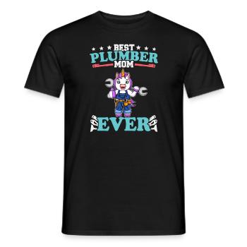 Meilleure maman plombier de tous les temps Artisanat de technicien en plomberie - T-shirt homme - noir - Devant - AI Model Male 178 light (178cm)