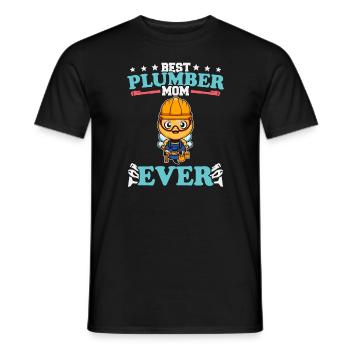 Meilleure maman plombier de tous les temps Artisanat de technicien en plomberie - T-shirt homme - noir - Devant - AI Model Male 178 light (178cm)