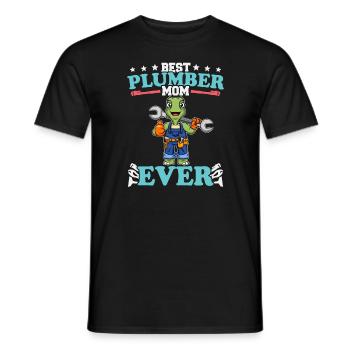 Meilleure maman plombier de tous les temps Artisanat de technicien en plomberie - T-shirt homme - noir - Devant - AI Model Male 178 light (178cm)