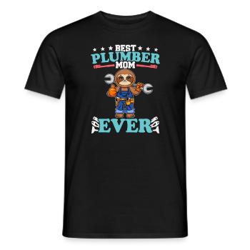 Meilleure maman plombier de tous les temps Artisanat de technicien en plomberie - T-shirt homme - noir - Devant - AI Model Male 178 light (178cm)