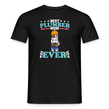 Meilleure maman plombier de tous les temps Artisanat de technicien en plomberie - T-shirt homme - noir - Devant - AI Model Male 178 light (178cm)