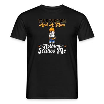 Je suis soudeur et maman rien ne me fait peur - T-shirt homme - noir - Devant - AI Model Male 178 light (178cm)