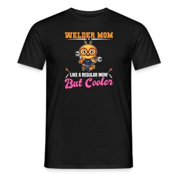 Maman soudeuse comme une maman régulière mais plus cool - T-shirt homme - noir - Devant - AI Model Male 178 light (178cm)