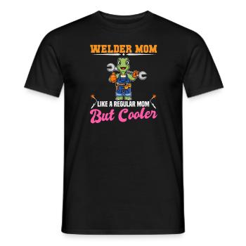 Maman soudeuse comme une maman régulière mais plus cool - T-shirt homme - noir - Devant - AI Model Male 178 light (178cm)