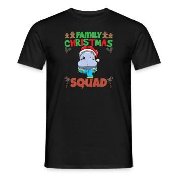 Escouade de Noël familiale Vacances X-Mas - T-shirt homme - noir - Devant - AI Model Male 178 light (178cm)