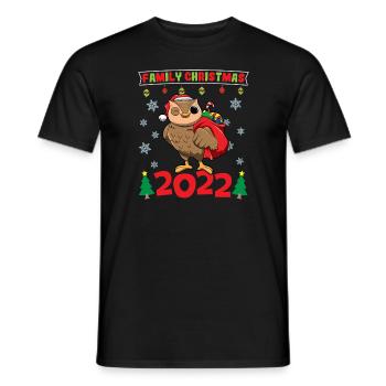 Family Christmas 2022 Funny Matching Xmas Lover - Men's T-Shirt - black - Front - AI Model Male 178 light (178cm)