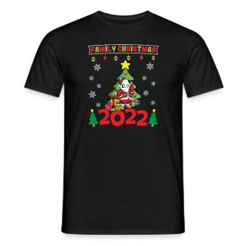 Noël en famille 2022 Drôle d’amoureux de Noël assorti - T-shirt homme - noir - Devant - AI Model Male 178 light (178cm)