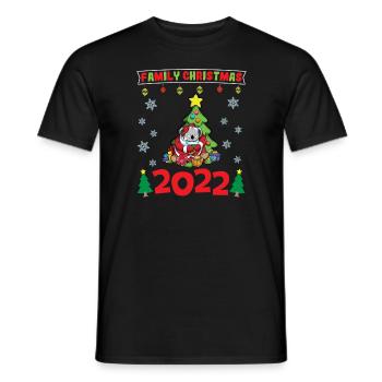 Noël en famille 2022 Drôle d’amoureux de Noël assorti - T-shirt homme - noir - Devant - AI Model Male 178 light (178cm)