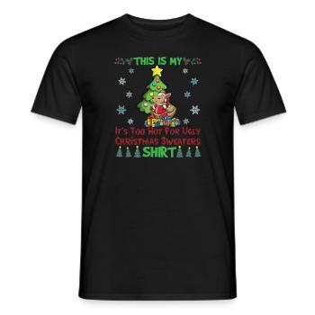 C'est mon pull de Noël il fait trop chaud pour moche - T-shirt homme - noir - Devant - AI Model Male 178 light (178cm)
