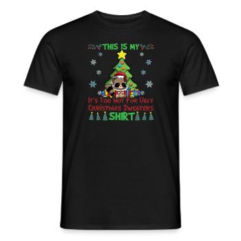 C'est mon pull de Noël il fait trop chaud pour moche - T-shirt homme - noir - Devant - AI Model Male 178 light (178cm)