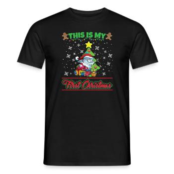 This Is My First Christmas Toddler One Year X-Mas - Männer T-Shirt - Schwarz - Vorne - AI Model Male 178 light (178cm)