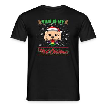 This Is My First Christmas Toddler One Year X-Mas - Männer T-Shirt - Schwarz - Vorne - AI Model Male 178 light (178cm)