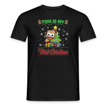 This Is My First Christmas Toddler One Year X-Mas - Männer T-Shirt - Schwarz - Vorne - AI Model Male 178 light (178cm)