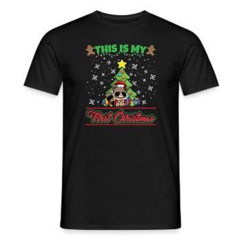 This Is My First Christmas Toddler One Year X-Mas - Männer T-Shirt - Schwarz - Vorne - AI Model Male 178 light (178cm)