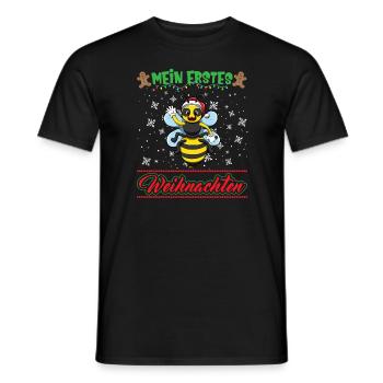 Mein Erstes Weihnachten Baby 1 Jahr Heilig Abend - Männer T-Shirt - Schwarz - Vorne - AI Model Male 178 light (178cm)