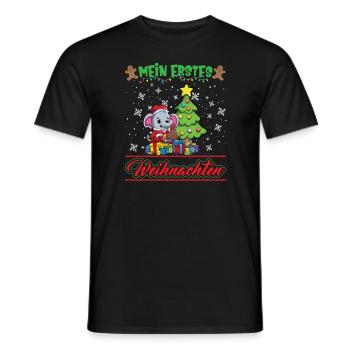Mein Erstes Weihnachten Baby 1 Jahr Heilig Abend - Männer T-Shirt - Schwarz - Vorne - AI Model Male 178 light (178cm)