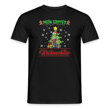 Mein Erstes Weihnachten Baby 1 Jahr Heilig Abend - Männer T-Shirt - Schwarz - Vorne - AI Model Male 178 light (178cm)