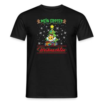 Mein Erstes Weihnachten Baby 1 Jahr Heilig Abend - Männer T-Shirt - Schwarz - Vorne - AI Model Male 178 light (178cm)