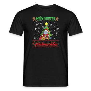 Mein Erstes Weihnachten Baby 1 Jahr Heilig Abend - Männer T-Shirt - Schwarz - Vorne - AI Model Male 178 light (178cm)