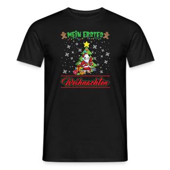Mein Erstes Weihnachten Baby 1 Jahr Heilig Abend - Männer T-Shirt - Schwarz - Vorne - AI Model Male 178 light (178cm)