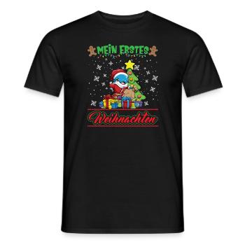 Mein Erstes Weihnachten Baby 1 Jahr Heilig Abend - Männer T-Shirt - Schwarz - Vorne - AI Model Male 178 light (178cm)