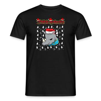 Fröhliche Weihnachten X-Mas Santa Heilig Abend - Männer T-Shirt - Schwarz - Vorne - AI Model Male 178 light (178cm)