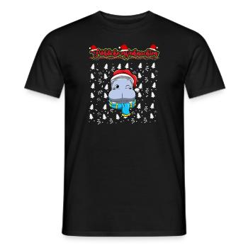 Fröhliche Weihnachten X-Mas Santa Heilig Abend - Männer T-Shirt - Schwarz - Vorne - AI Model Male 178 light (178cm)