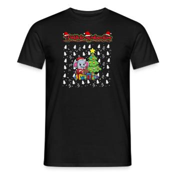 Fröhliche Weihnachten X-Mas Santa Heilig Abend - Männer T-Shirt - Schwarz - Vorne - AI Model Male 178 light (178cm)