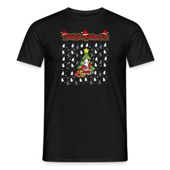 Fröhliche Weihnachten X-Mas Santa Heilig Abend - Männer T-Shirt - Schwarz - Vorne - AI Model Male 178 light (178cm)