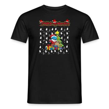 Fröhliche Weihnachten X-Mas Santa Heilig Abend - Männer T-Shirt - Schwarz - Vorne - AI Model Male 178 light (178cm)