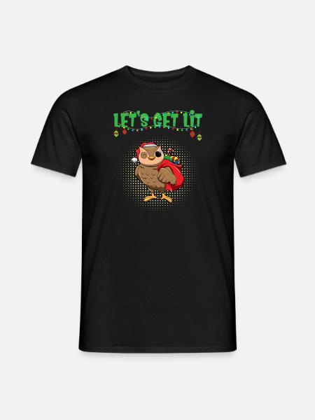 Let's Get Lit Advent Season Christmas Party X-Mas - Männer T-Shirt - Schwarz