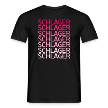 Schlager Schlagermusik Schlagerparty - Männer T-Shirt - Schwarz - Vorne - AI Model Male 178 light (178cm)
